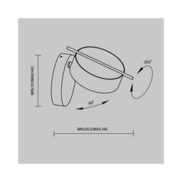 Luminosa Lighting Luminosa Nuance Modern Integrated Led Wall Lamp Black 3000K 200Lm - thumbnail 5