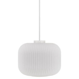 Nordlux Milford Glass Pendant Light Ribbed  White,mains - thumbnail 3