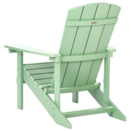 Beliani Garden Chair Light Green Weather-Resistant Faux Wood Modern Outdoor Lounge - thumbnail 4