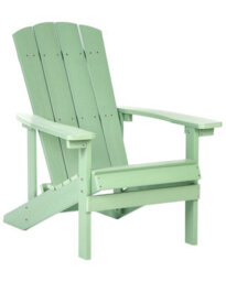 Beliani Garden Chair Light Green Weather-Resistant Faux Wood Modern Outdoor Lounge - thumbnail 3
