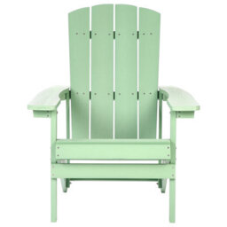 Beliani Garden Chair Light Green Weather-Resistant Faux Wood Modern Outdoor Lounge - thumbnail 2