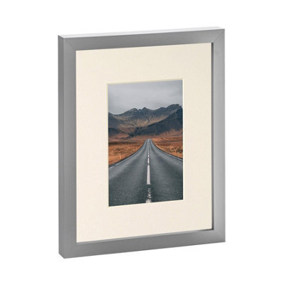 "Nicola Spring Photo Frame With 4"" X 6"" Mount - 8"" X 10"" - Grey/ivory" - image 1