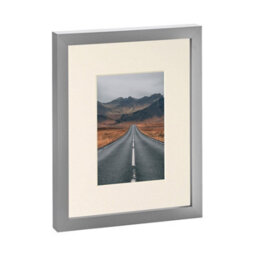 "Nicola Spring Photo Frame With 4"" X 6"" Mount - 8"" X 10"" - Grey/ivory" - thumbnail 1
