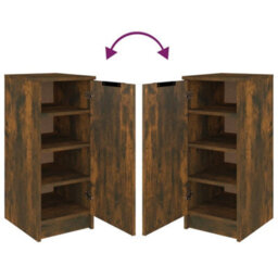 Walplus Shoe Cabinet Smoked Oak 30X35X70 Cm Engineered Wood - thumbnail 8