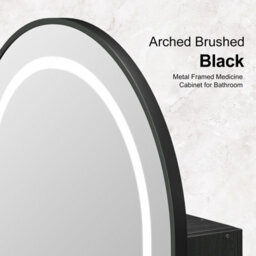 Keepreaper Arch Bathroom Mirror Cabinet With Led Lights 3 Color And 2 Glass Shelves Wall Mounted Recessed 51 X 80 Cm Ip44 - thumbnail 5