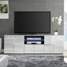 Furniture in Fashion Aspen High Gloss Tv Sideboard In White With Led Lights - thumbnail 2