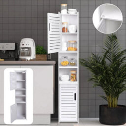 5 Tier Bathroom Floor Cabinet Standing Storage - thumbnail 3