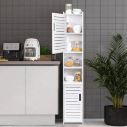 5 Tier Bathroom Floor Cabinet Standing Storage - thumbnail 5
