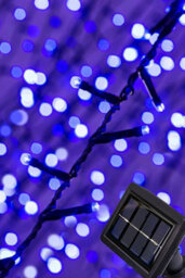 Christmas Tree World 100 Led Solar Powered String Lights - Blue - thumbnail 1