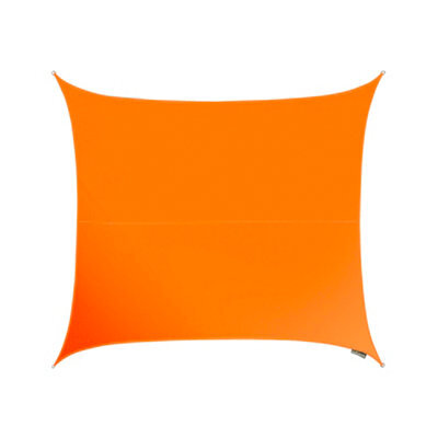 Kookaburra 3.6M Square Waterproof Orange Garden Patio Sun Shade Sail Canopy 98% Uv Block With Free Rope