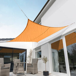 Kookaburra 3.6M Square Waterproof Orange Garden Patio Sun Shade Sail Canopy 98% Uv Block With Free Rope - thumbnail 2