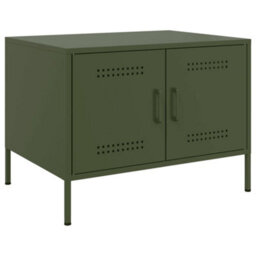 Berkfield Coffee Table Olive Green 68X50X50.5 Cm Steel