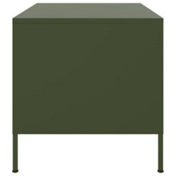 Berkfield Coffee Table Olive Green 68X50X50.5 Cm Steel - thumbnail 6