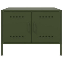 Berkfield Coffee Table Olive Green 68X50X50.5 Cm Steel - thumbnail 5