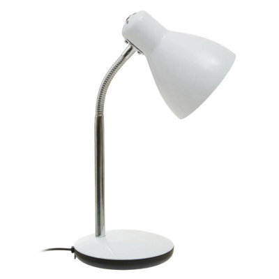 Orsina White Table Lamp For Work Desk, Desk Lamp With Conical Lamp Head, Long Lasting Iron Bedside Lamp - image 1