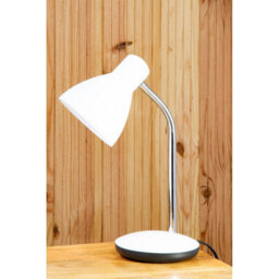 Orsina White Table Lamp For Work Desk, Desk Lamp With Conical Lamp Head, Long Lasting Iron Bedside Lamp - thumbnail 2