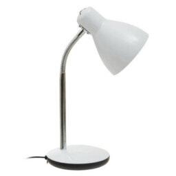 Orsina White Table Lamp For Work Desk, Desk Lamp With Conical Lamp Head, Long Lasting Iron Bedside Lamp - thumbnail 1