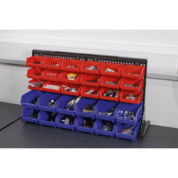 30 Tray Bench Mounted Parts Storage Rack For Efficient Garage And Warehouse Organization - thumbnail 3