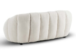 White Teddy Boucle Fabric  2 + 1 Seater Sofa And Armchair Set For Living Room Atrani - thumbnail 5