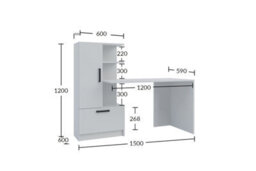Computer Desk Shefa Line Arden White - thumbnail 2
