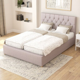 Aspire Olivier Electric Adjustable Bed Upholstered With Pocket Sprung Mattress Uk Made, Eire Linen Grey, Size King - thumbnail 2