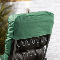 Alfresia Garden Relaxer Chair, Charcoal Frame, Green Classic Cushion - thumbnail 3