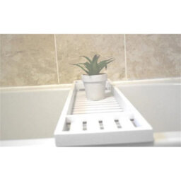 Bamboo Bath Caddy Tray Holder Rack Bathroom Shelf Storage - thumbnail 5
