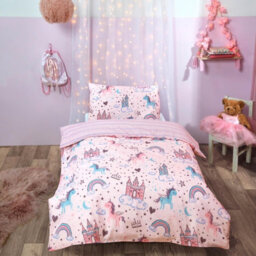 OHS Unicorn Kingdom Duvet Cover With Pillowcase