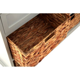 Orsina Rustic Style Two Drawers Four Baskets Cabinet, Compact Design Display Cabinet, Spacious Side Cabinet - thumbnail 9