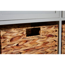 Orsina Rustic Style Two Drawers Four Baskets Cabinet, Compact Design Display Cabinet, Spacious Side Cabinet - thumbnail 8
