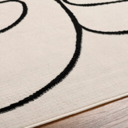 Livabliss Pisa-Modern Off-White Black Living Dining Bedroom Rug 130 X 170 Cm Easy Care, Non Shedding - thumbnail 3
