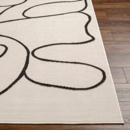 Livabliss Pisa-Modern Off-White Black Living Dining Bedroom Rug 130 X 170 Cm Easy Care, Non Shedding - thumbnail 5