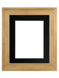 Frames By Post Scandi Oak Frame With Black Mount For Image Size A2 - thumbnail 1