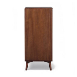 Teamson Home Tremolo Chest Of Drawers 4 Fluted Push-Open Drawer Bedroom Dresser, Walnut - thumbnail 7