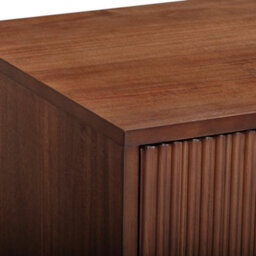 Teamson Home Tremolo Chest Of Drawers 4 Fluted Push-Open Drawer Bedroom Dresser, Walnut - thumbnail 9