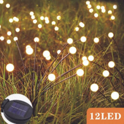 Led Solar Powered Stake Garden Lights Swaying Outdoor Firefly Landscape 6Pcs-Warmwhite - thumbnail 6