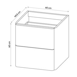 GoodHome Nevado Standard Matt Green Wall-Mounted Bathroom Vanity Unit (H) 600mm (W) 600mm - thumbnail 6