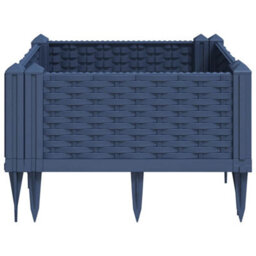 Berkfield Elegant Garden Planter With Pegs Blue Grey 42.5X42.5X28.5 Cm Pp - thumbnail 5