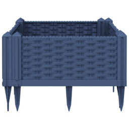 Berkfield Elegant Garden Planter With Pegs Blue Grey 42.5X42.5X28.5 Cm Pp - thumbnail 4