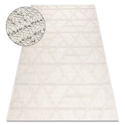 RugsX Carpet Jersey 19241 Cream - Rhombuses, Geometric Structural, Loop Boho 80X150 Cm - image 1
