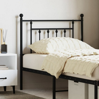 Berkfield Metal Headboard Black 80 Cm - image 1