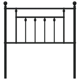Berkfield Metal Headboard Black 80 Cm - thumbnail 4