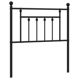 Berkfield Metal Headboard Black 80 Cm - thumbnail 2