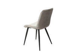 Core Products Aspen White 100Cm Round Dining Table With 4 Light Grey Cord Fabric Diamond Stitch Design Chairs - thumbnail 4