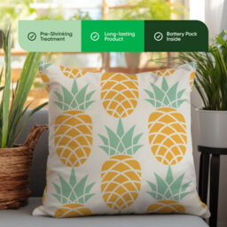 Gardenwize Pack Of 2 Light Up Pineapple Cushion Covers 45 X 45Cm - thumbnail 4