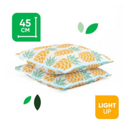 Gardenwize Pack Of 2 Light Up Pineapple Cushion Covers 45 X 45Cm - thumbnail 2