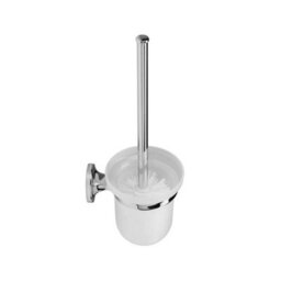 Croydex Westminster Toilet Brush With Frosted Acrylic Wall Mounted Holder - thumbnail 1