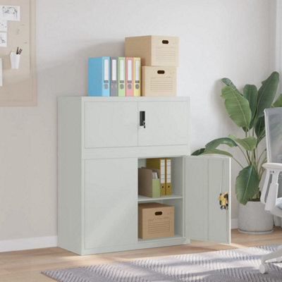 Berkfield File Cabinet Light Grey 90X40X110 Cm Steel - image 1