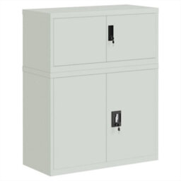 Berkfield File Cabinet Light Grey 90X40X110 Cm Steel - thumbnail 2
