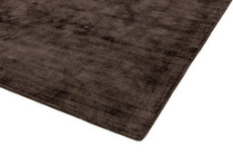 Blade Chocolate Modern Plain 7mm Thick Easy To Clean Luxurious Handmade Rug For Bedroom, Living Room By Asiatic-66Cm X 240Cm - thumbnail 3